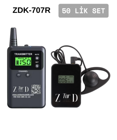 ZDK-707R 50 Lik Hac Umre Rehber Kulaklık Sistemleri 