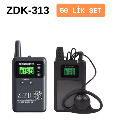 ZDK-313 50 Lik Hac Umre Rehber Kulaklık Sistemleri 