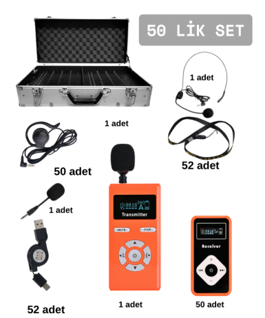 ZDK-330K 50 Lik Set Tur Rehber Kulaklık  Sistemleri 