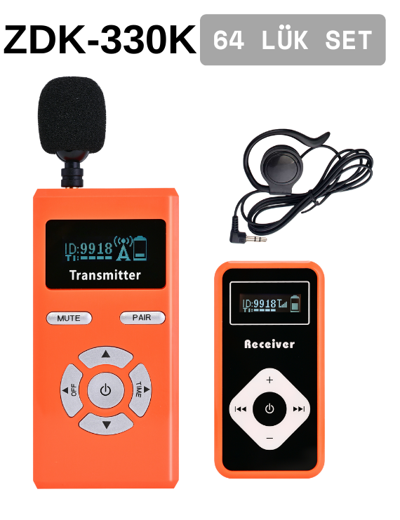 ZDK-330K 64 Lik Set Tur Rehber Kulaklık  Sistemleri 
