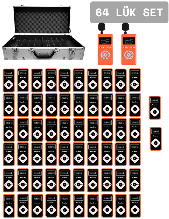 ZDK-330K 64 Lik Set Tur Rehber Kulaklık  Sistemleri 