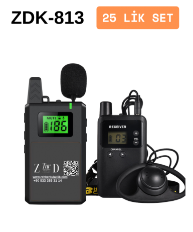ZDK-813 25 Lik Hac Umre Rehber Kulaklık Sistemleri 