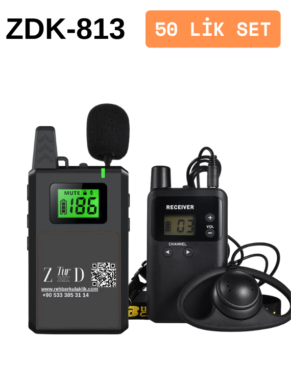ZDK-813 50 Lik Hac Umre Rehber Kulaklık Sistemleri 