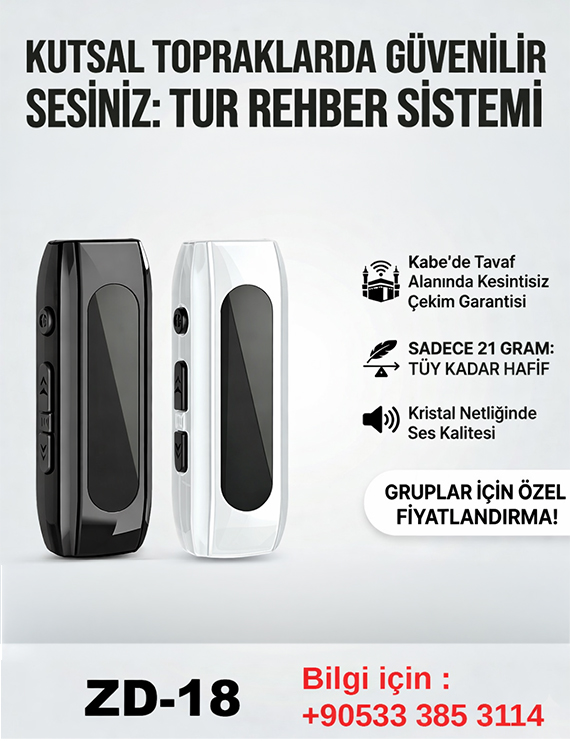 50 Adet ZD-18 Hac Umre Rehber Kulaklık Sistemleri 