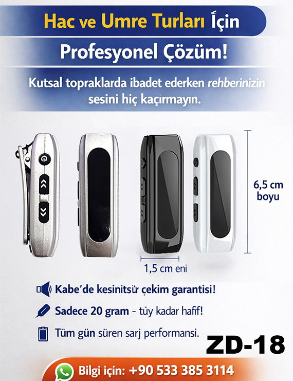 50 Adet ZD-18 Hac Umre Rehber Kulaklık Sistemleri 