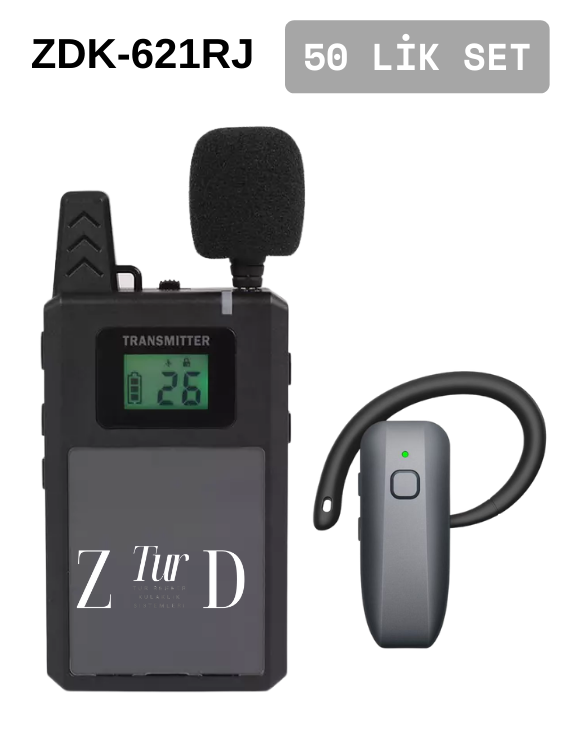 ZDK-621RJ 50 Lik Hac Umre Rehber Kulaklık Sistemleri 