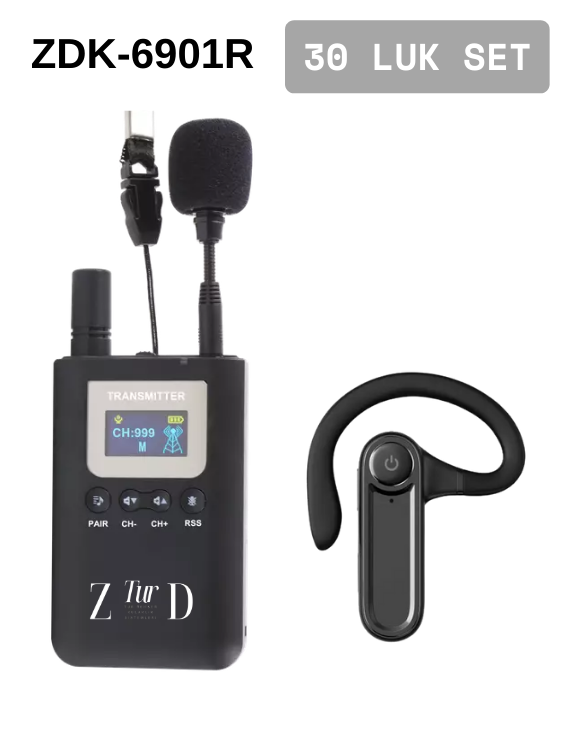 ZDK-6901R 30 Luk Set Tur Rehber Kulaklık  Sistemleri 