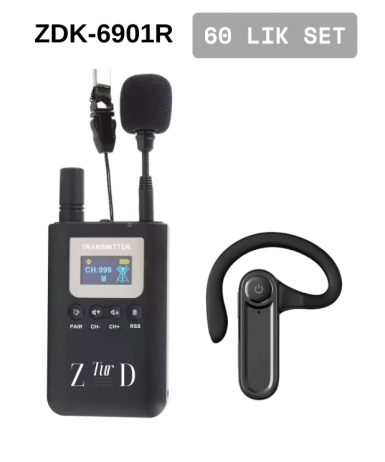 ZDK-6901R 60 Luk Set Tur Rehber Kulaklık  Sistemleri 