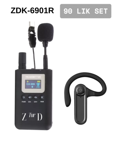 ZDK-6901R 90 Luk Set Tur Rehber Kulaklık  Sistemleri 