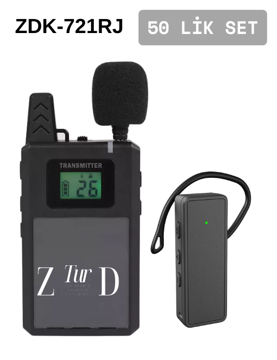 ZDK-721RJ 50 Lik Hac Umre Rehber Kulaklık Sistemleri 