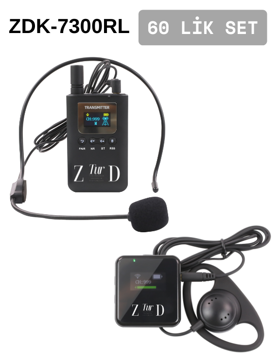 ZDK-7300RL 60 Luk Set Tur Rehber Kulaklık  Sistemleri 