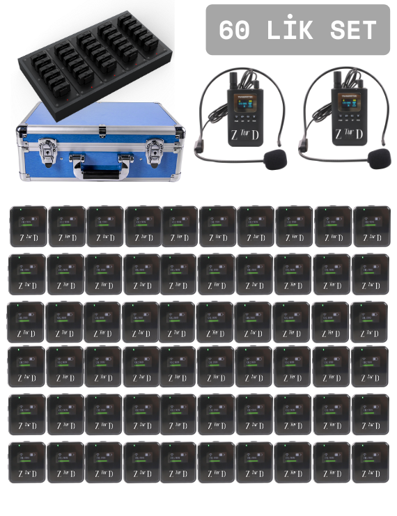 ZDK-7300RL 60 Luk Set Tur Rehber Kulaklık  Sistemleri 