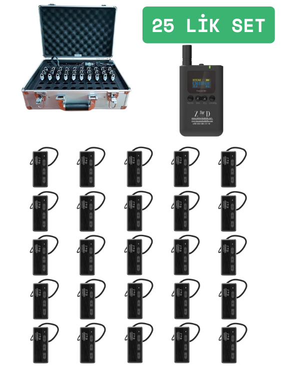 ZDK-225 25 Li Hac Umre Rehber Kulaklık  Sistemleri 