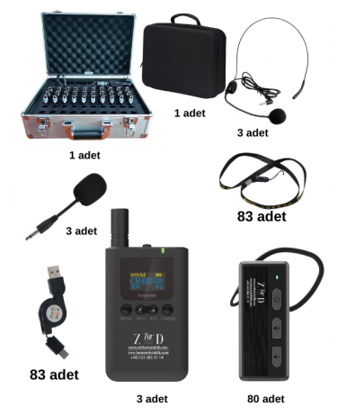ZDK-225 80 Lik Hac Umre Rehber Kulaklık Sistemleri 