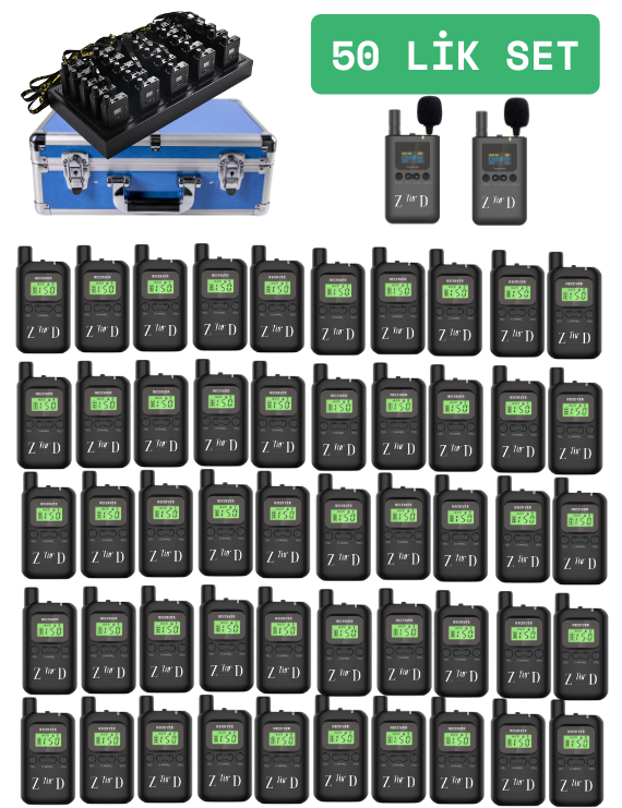 ZDK-230 50 Lik Hac Umre Rehber Kulaklık Sistemleri 