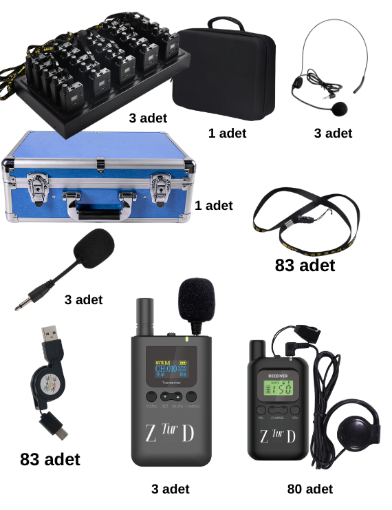ZDK-230 80 Lik Hac Umre Rehber Kulaklık Sistemleri 