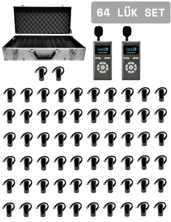 ZDK-330A 64 Lük Set Tur Rehber Kulaklık  Sistemleri 