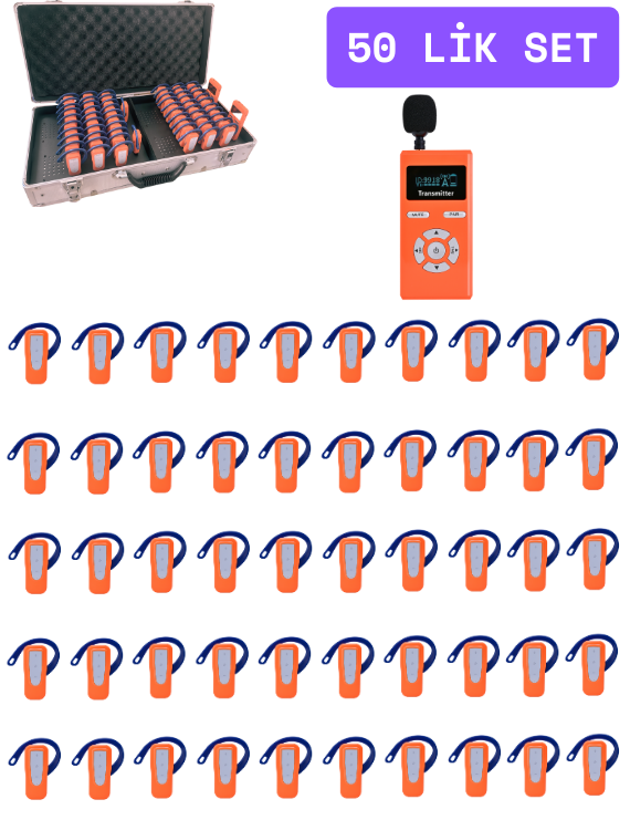 ZDK-330T 50 Lik Set Tur Rehber Kulaklık  Sistemleri 