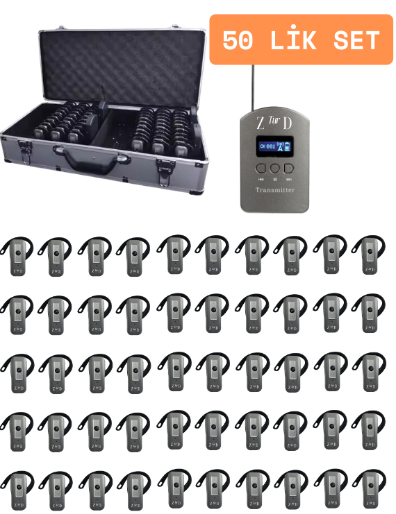ZDK-780 50 Lik Hac Umre Rehber Kulaklık Sistemleri 